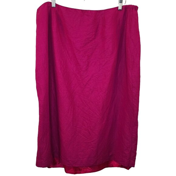 Jon Lawrence Dresses & Skirts - Jon Lawrence Womens Skirt Plus Size 20W Pink Linen Blend Pencil Career Office